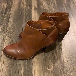 Lucky brand brown leather booties SZ 10
